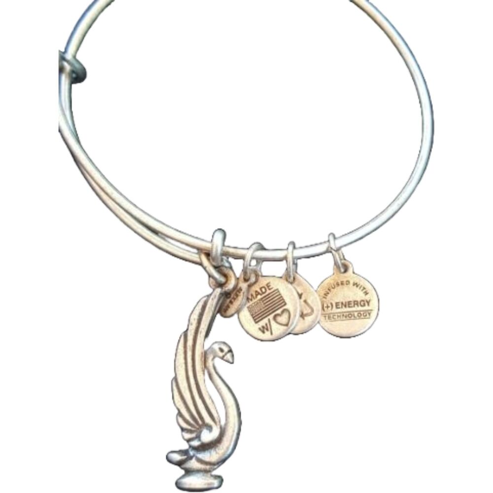 ALEX AND ANIMonth of May Swan Charm Bracelet Pewter Tone